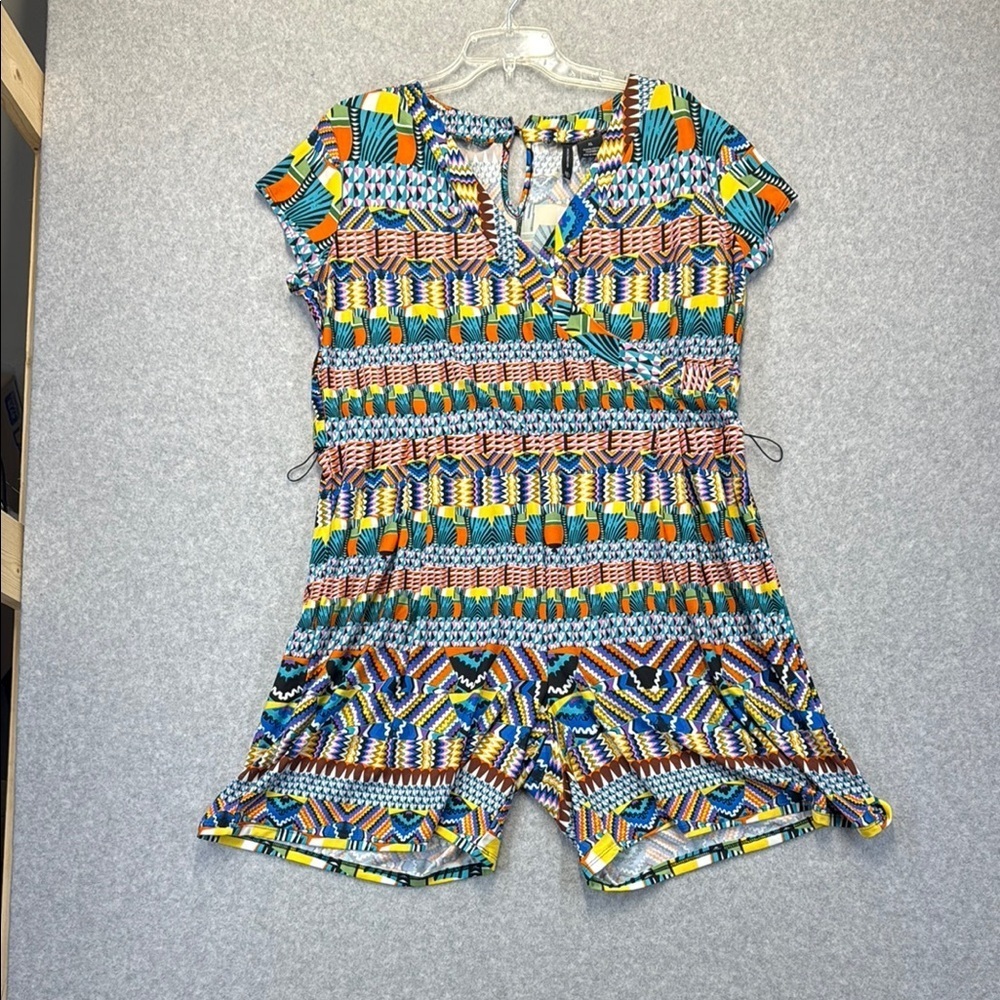 New Directions Multicolor Geometric Jumpsuit